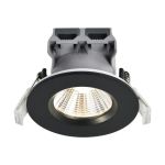 Voordeelpak 3x Nordlux Downlight Fremont Metaal Zwart 4.5W 345lm 36D - 827 Zeer Warm Wit | 85mm - IP65 - Dimbaar