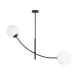 Emibig Plafondlamp Hunter Staal Zwart | Geschikt voor 2x E14 - Max 10W
