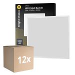 Voordeelpak 12x Bright Choice LED Paneel Backlit 36W 3240lm - 840 Koel Wit | 60x60cm - UGR <22