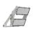 Ledvance LED Floodlight Max Aluminium Grijs 900W 156900lm 65x120D - 730 Warm Wit | IP66 - Asymmetrisch