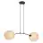 Emibig Hanglamp Motif Staal Zwart | Geschikt voor 2x E27 - Max 15W
