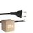 Voordeelpak 25x Noxion Euro Voedingskabel Zwart - C7 Europlug + Open uiteinden - 2m - 2 pole 0,75mm2