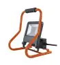 Ledvance LED Floodlight Bouwlamp Donker Grijs 50W 4500lm 110D - 840 Koel Wit | IP54 - 2 Power Outlets - Symmetrisch