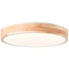 Brilliant Slimline Plafondlamp Metaal Hout Kunststof Wit 22W 2400lm - 830 Warm Wit | 345mm
