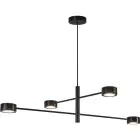 Nordlux LED Pendelarmatuur Clyde Zwart 20W 350lm 120D - 827 Zeer Warm Wit | 3-staps Dimbaar