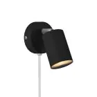 Nordlux Explore Wandlamp Metaal en Ceramic Zwart | Geschikt voor GU10