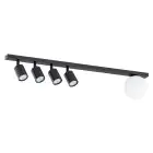 Emibig Plafondlamp Baster Staal Zwart | Geschikt voor 4x GU10 - Max 8W, 1x E14 - Max 10W
