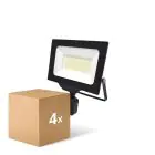 Voordeelpak 4x Noxion LED Floodlight Beamy G3 50W 5500lm 110D - 840 Koel Wit | IP44 - Bewegings- en Lichtsensor - Symmetrisch