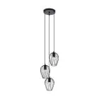 Eglo Hanglamp Newtown Staal Zwart | IP20 - Geschikt voor 3x E27 